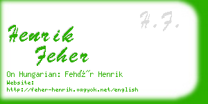 henrik feher business card